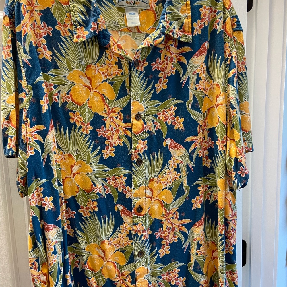 Tropical Floral Button-Up Shirt